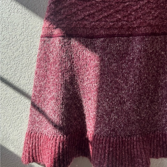 Prana Burgundy A-Line Knit Skirt - Picture 7 of 11